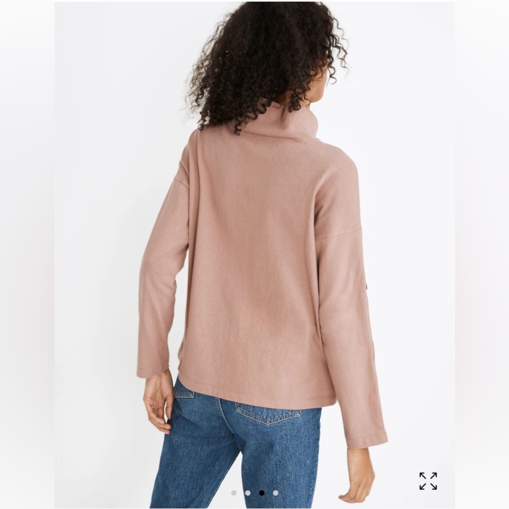Madewell Button-Sleeve Turtleneck Top - Picture 4 of 10